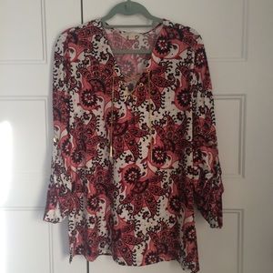 Michael Kors  Paisley Print lace up Tunic